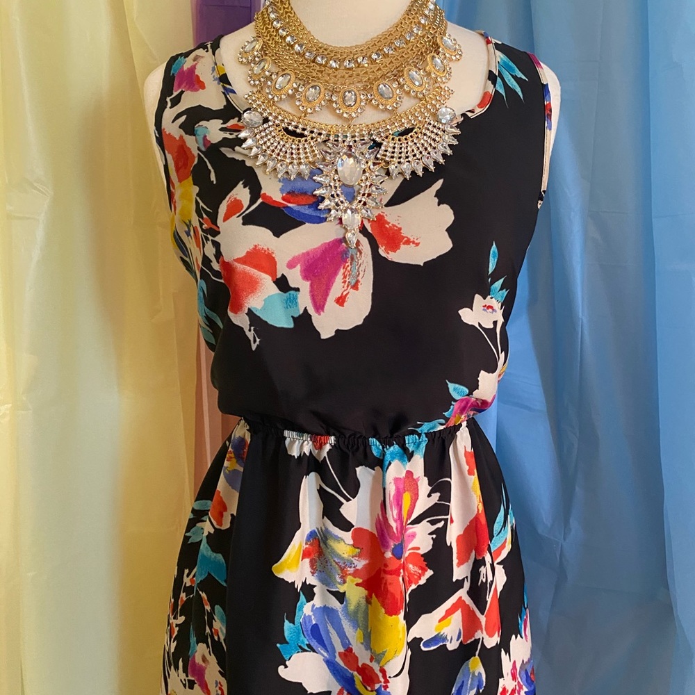 Floral High Low Dress